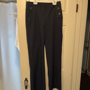 Navy sailor pants with button detail